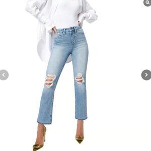 Good American Good Boy Curvy Jeans in Indigo085 in Women's Size 16 Plus Size